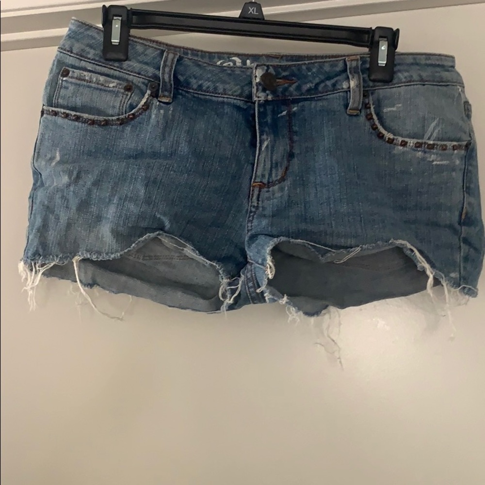 Denim cutoff shorts